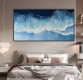 Textura minimalista del arte de la pared del océano 2 abstracto azul